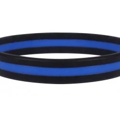 Rothco Silicone Thin Blue Line Bracelet Jewelry