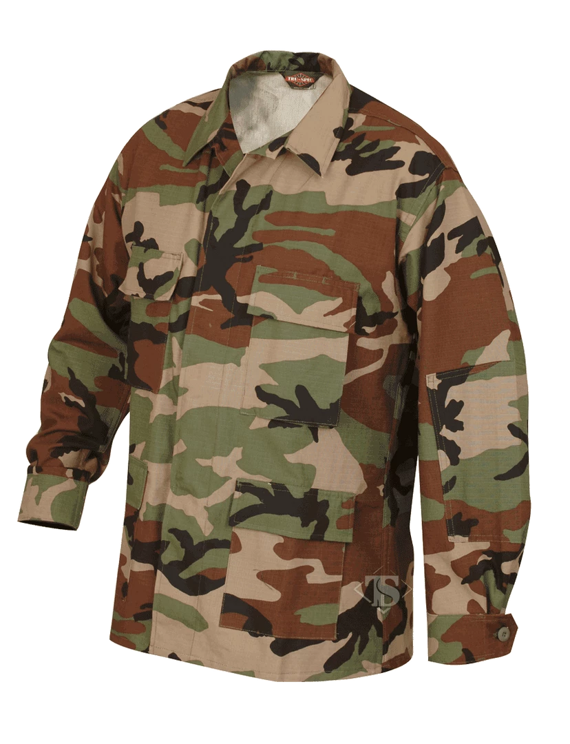 BDU Camouflage Shirts Tru-Spec BDU Camouflage Coat (100% Cotton) 4 BDU Camouflage Shirts Tru-Spec BDU Camouflage Coat (100% Cotton)