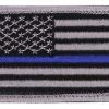 Rothco Thin Blue Line Police U.S. Flag Patch - Hook Back