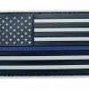 Tru-Spec USA Flag Grey With Thin Blue Line Morale Patch