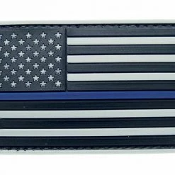 Tru-Spec USA Flag Grey With Thin Blue Line Morale Patch
