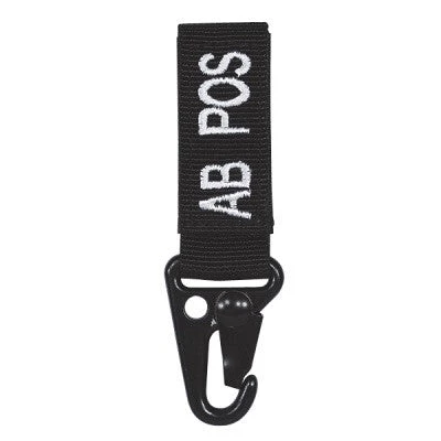 Key Holders Voodoo Tactical Embroidered Blood Tags- AB Positive 3 Key Holders Voodoo Tactical Embroidered Blood Tags- AB Positive