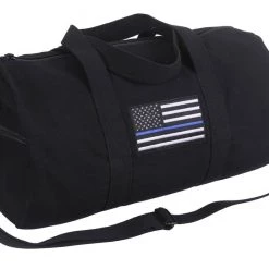 Duffel Bags Rothco Thin Blue Line Canvas Shoulder Duffle Bag