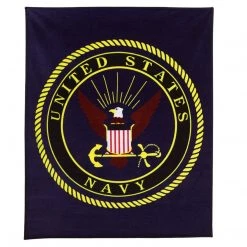 Rothco Military Insignia Fleece Blankets - Navy Blankets & Quilts