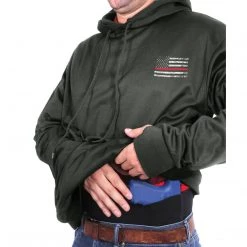 Rothco Thin Red Line Grey Concealed Carry Hoodie