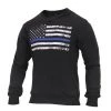 Rothco Thin Blue Line Flag Crew Neck Sweatshirt