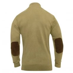 Rothco 3-Button Sweater With Suede Accents