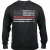 Graphic Printed T-Shirts Rothco Thin Red Line Long Sleeve T-shirt