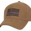 Rothco Thin Blue Line Flag Low Profile Coyote Brown Cap