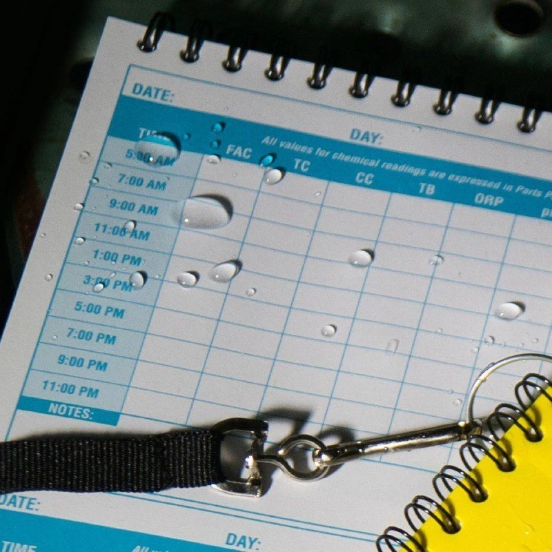 Notebook & Covers Rite In The Rain Commercial Pool & Spa Log 6 Notebook & Covers Rite In The Rain Commercial Pool & Spa Log