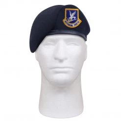Rothco Inspection Ready Beret With USAF Flash - Midnight Navy Blue Berets
