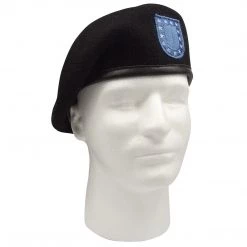 Berets Rothco Inspection Ready Black Beret With Flash