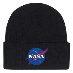 Rothco Deluxe NASA Meatball Logo Embroidered Watch Cap - Black Beanies