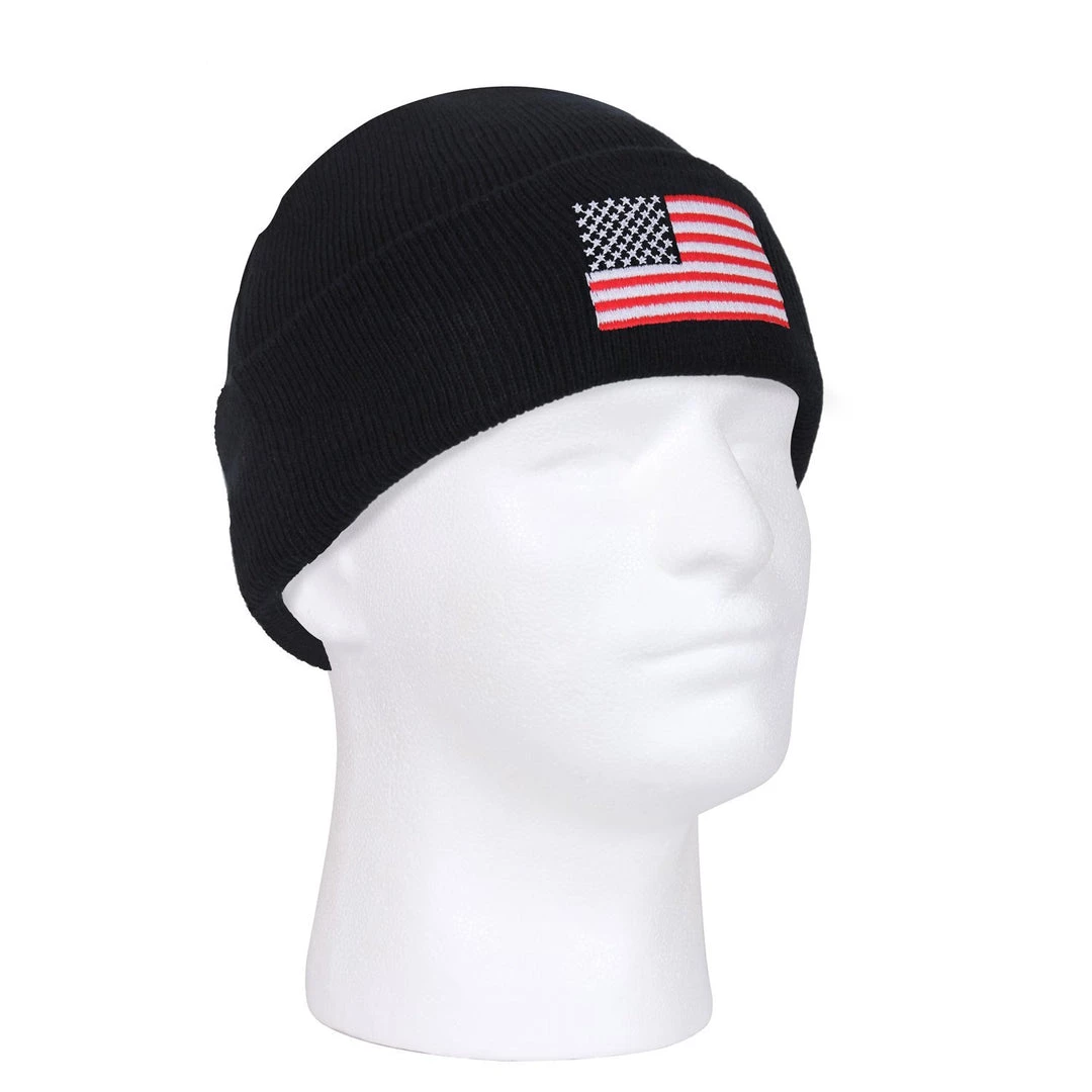 Rothco US Flag Embroidered Watch Cap Beanies 4 Rothco US Flag Embroidered Watch Cap Beanies
