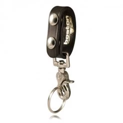 Key Holders Boston Leather Belt Keeper With Deluxe Swivel Key Snap