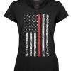 Graphic Printed T-Shirts Rothco Womens Thin Red Line Longer T-Shirt