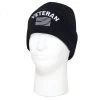 Rothco Veteran With US Flag Fine Knit Watch Cap - Black Beanies