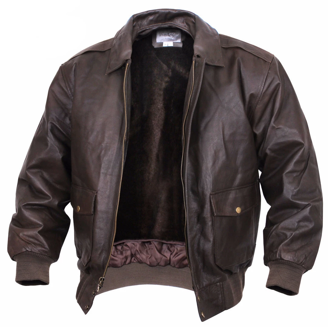 Rothco Classic A-2 Leather Flight Jacket Flight Jackets 3 Rothco Classic A-2 Leather Flight Jacket Flight Jackets