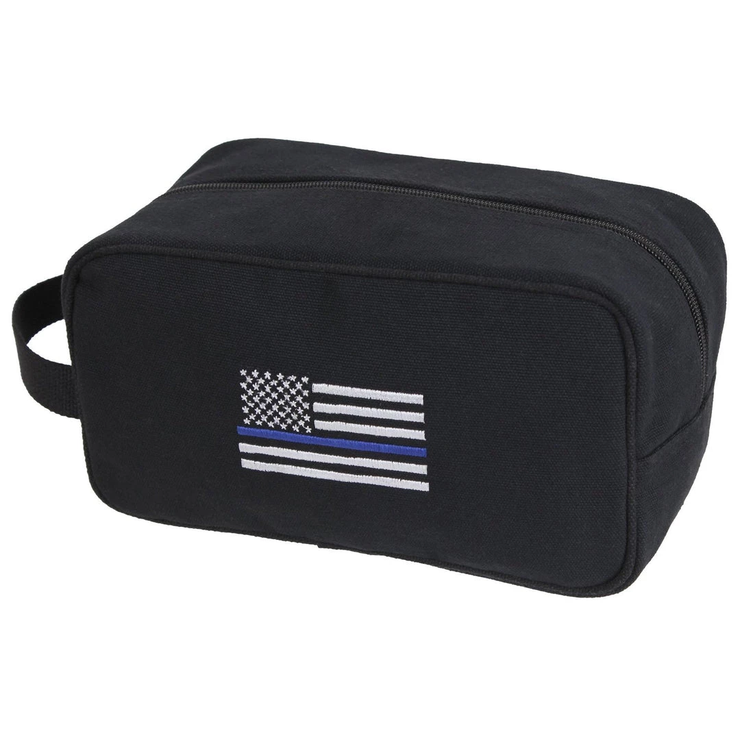 Rothco Thin Blue Line Canvas Travel Kit 3 Rothco Thin Blue Line Canvas Travel Kit