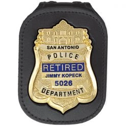 Hero's Pride Deluxe Recessed Cutout Shield Badge Holder Badge Holders