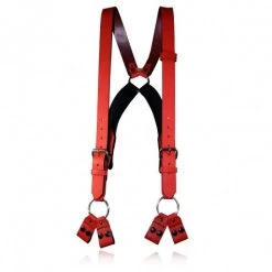 Boston Leather Firefighter Suspenders, 8-Point Loop