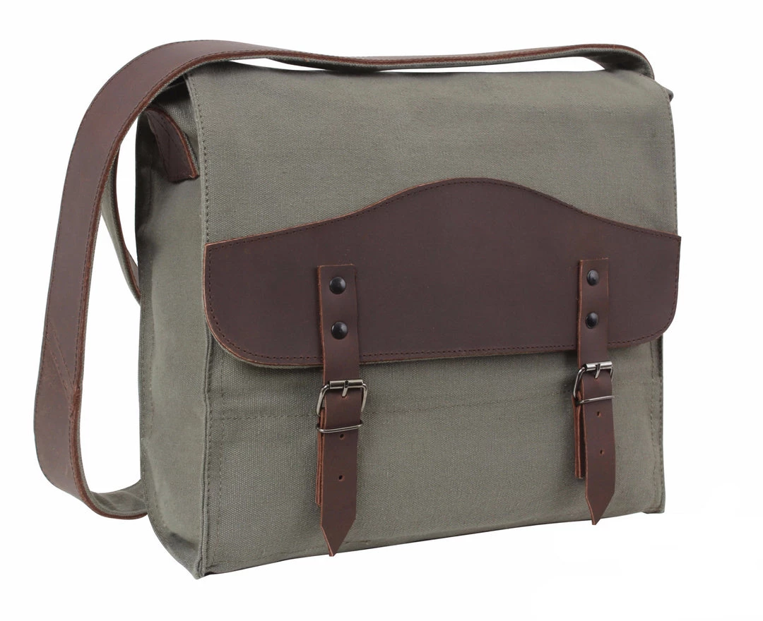 Rothco Vintage Canvas Medic Bag W/ Leather Accents 3 Rothco Vintage Canvas Medic Bag W/ Leather Accents