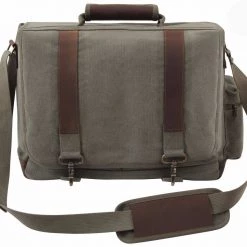 Attache And Shoulder Bags Rothco Vintage Canvas Pathfinder Laptop Bag With Leather Accents