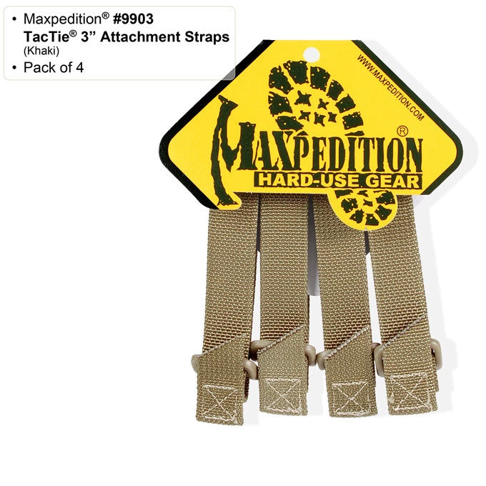 Molle Straps Maxpedition 3" TacTie Pack Of 4 9 Molle Straps Maxpedition 3" TacTie Pack Of 4