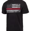 Rothco Thin Red Line Flag T-Shirt Graphic Printed T-Shirts