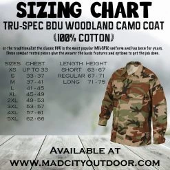 BDU Camouflage Shirts Tru-Spec BDU Camouflage Coat (100% Cotton) 17 BDU Camouflage Shirts Tru-Spec BDU Camouflage Coat (100% Cotton)