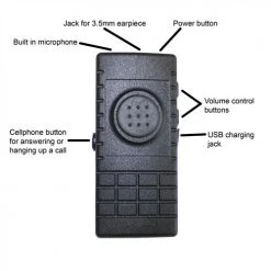 Bluetooth Radio Accessories Code Red Headsets BlueLink-LPM Bluetooth Wireless Lapel Microphone W/ Clear Acoustic Tube Earpiece