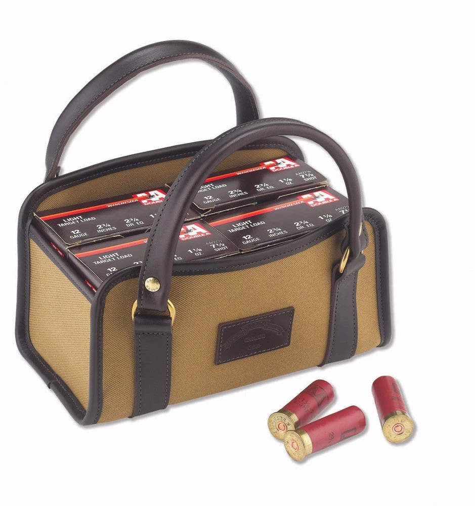 Range Bags Galco Canvas & Leather Four Box Shell Carrier 4 Range Bags Galco Canvas & Leather Four Box Shell Carrier