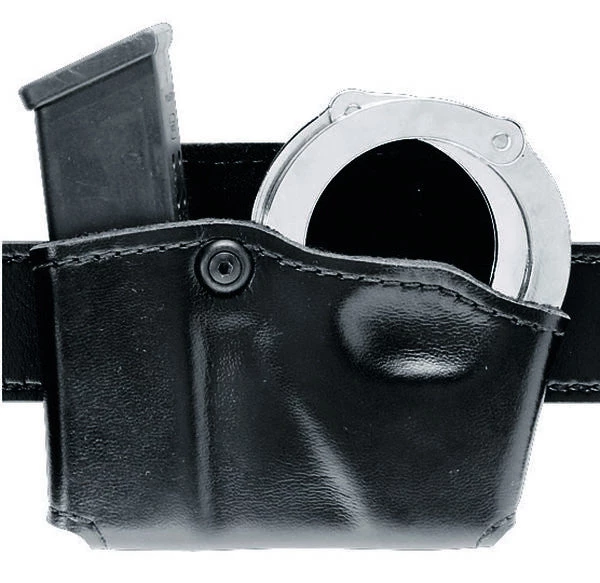 Safariland Model 573 Open Top Magazine And HandCuff Pouch - LeatherLook Synthetic 3 Safariland Model 573 Open Top Magazine And HandCuff Pouch - LeatherLook Synthetic