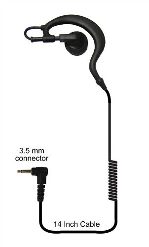 Radio Earpieces Code Red Headsets Guard Jr 3.5 Mm Listen-Only 2-way Radio Earpiece W/ 14" Coiled Cord 3 Radio Earpieces Code Red Headsets Guard Jr 3.5 Mm Listen-Only 2-way Radio Earpiece W/ 14" Coiled Cord
