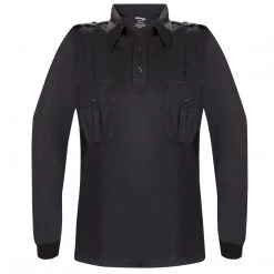 Polo Shirts Elbeco Men's Midnight Navy Long Sleeve UFX Uniform Polo Shirt