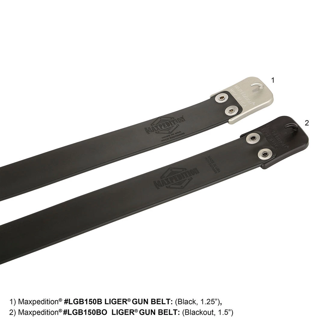Maxpedition Liger Gun Belt: Blackout 5 Maxpedition Liger Gun Belt: Blackout