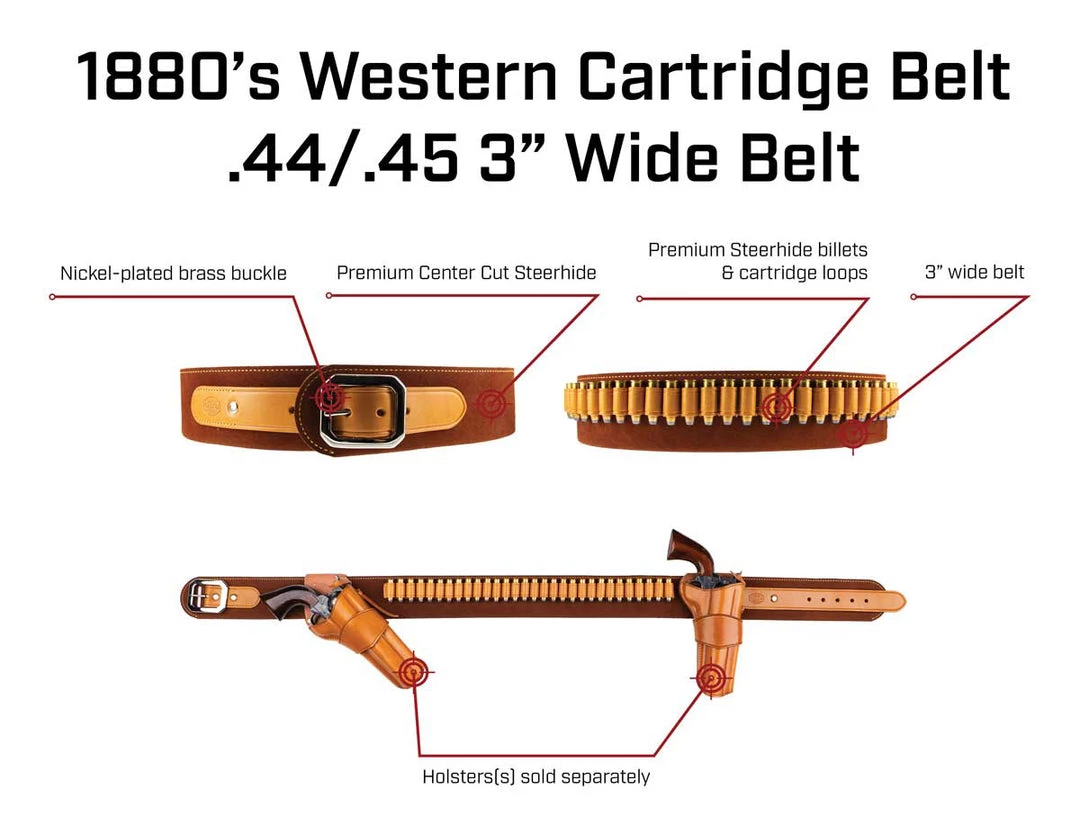 Galco 1880's Cartridge Belt 44/45 Belts 15 Galco 1880's Cartridge Belt 44/45 Belts