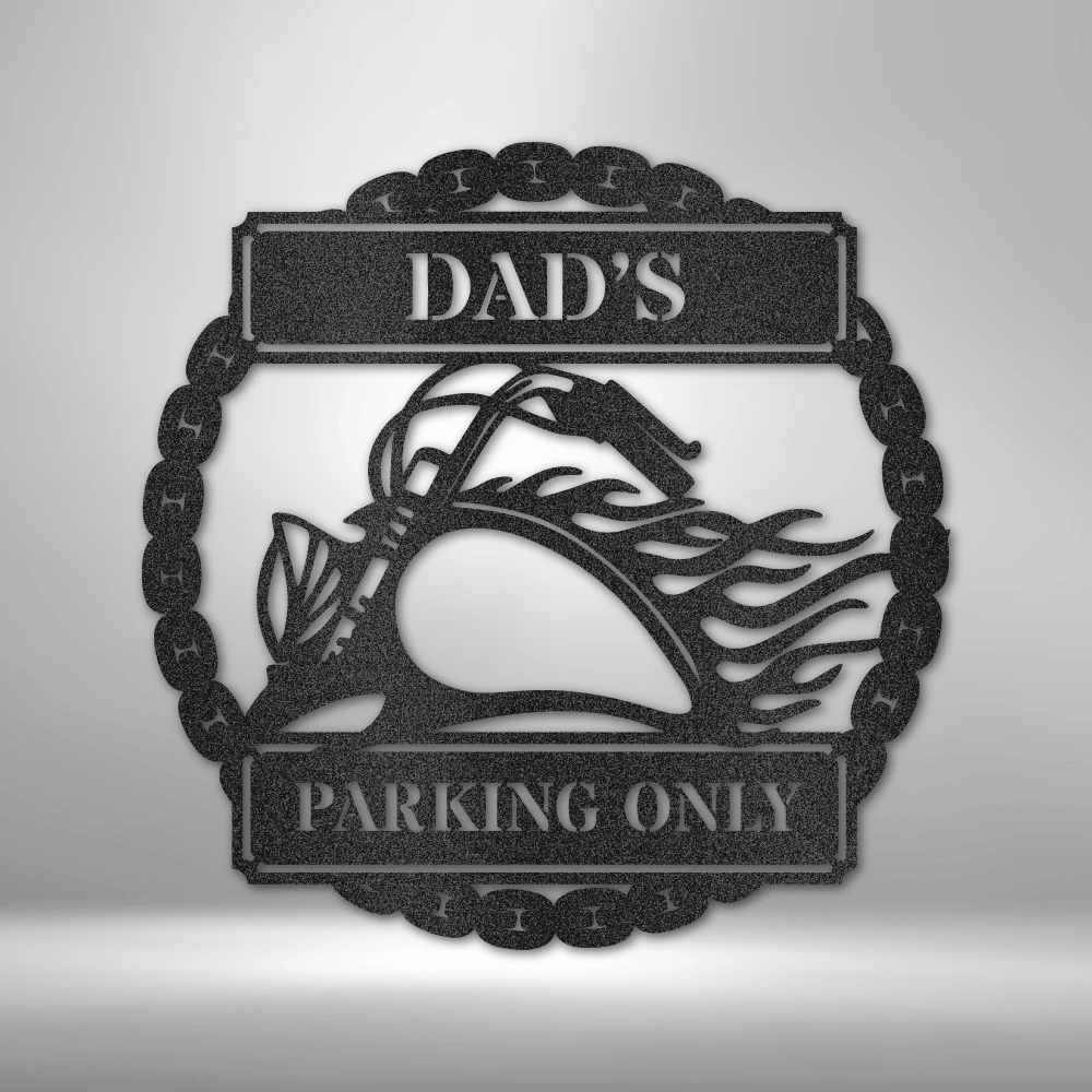 Home Décor Monogram Hog Parking Plaque - Steel Sign 3 Home Décor Monogram Hog Parking Plaque - Steel Sign