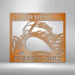 Home Décor Monogram Hog Parking - Steel Sign