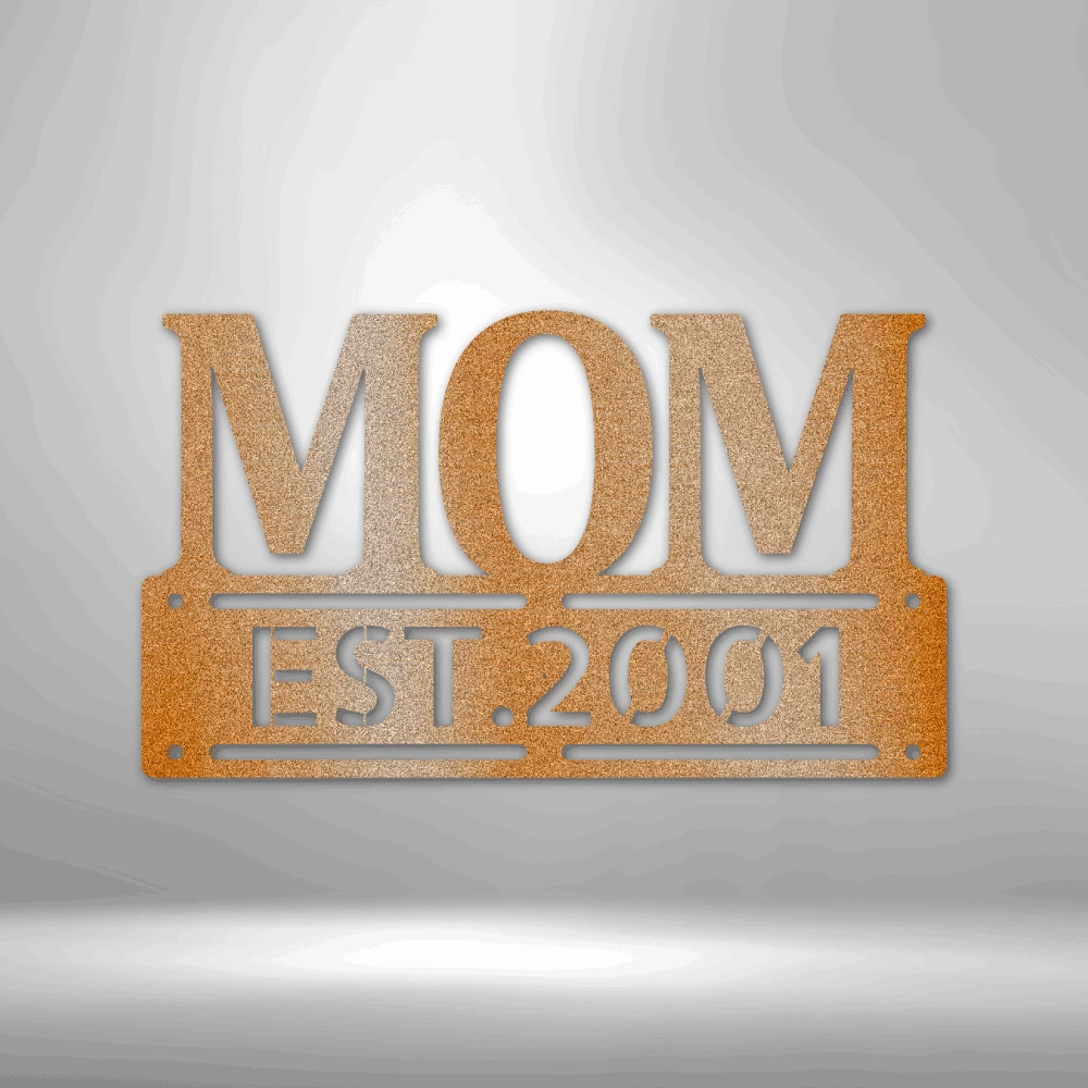 Home Décor Monogram Mother's Day Plaque - Steel SIgn 3 Home Décor Monogram Mother's Day Plaque - Steel SIgn