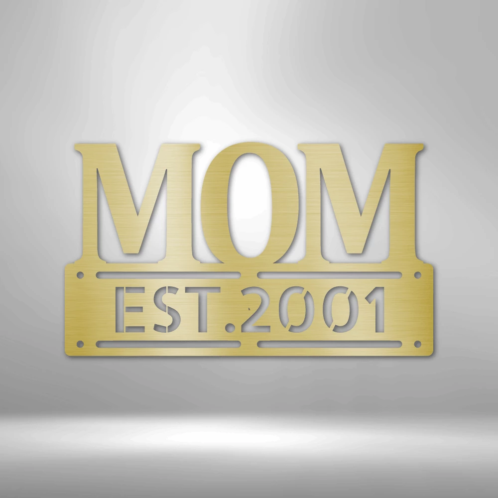 Home Décor Monogram Mother's Day Plaque - Steel SIgn 5 Home Décor Monogram Mother's Day Plaque - Steel SIgn