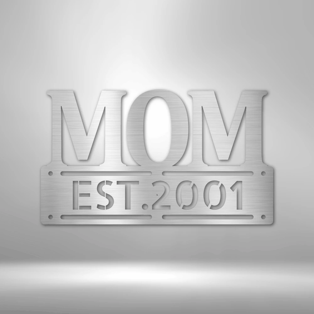 Home Décor Monogram Mother's Day Plaque - Steel SIgn 6 Home Décor Monogram Mother's Day Plaque - Steel SIgn