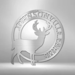 Home Décor Monogram Stag Monogram - Steel Sign