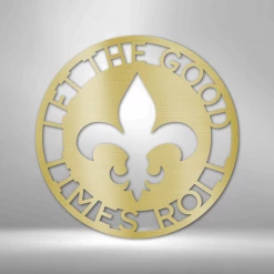 Home Décor Monogram Fleur De Lis Ring Monogram - Steel Sign