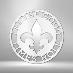 Home Décor Monogram Fleur De Lis Ring Monogram - Steel Sign