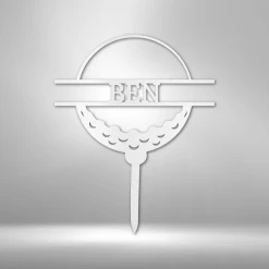 Home Décor Monogram Golf Ball Monogram - Steel Sign