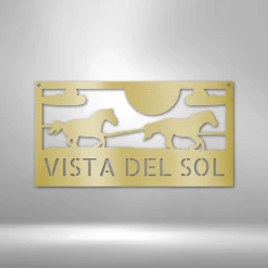 Home Décor Monogram Racing Horses Monogram - Steel Sign