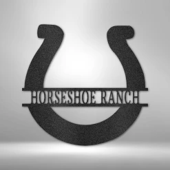 Home Décor Monogram Simple Horseshoe Monogram - Steel Sign