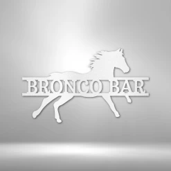 Home Décor Monogram Sprinting Horse Monogram - Steel Sign