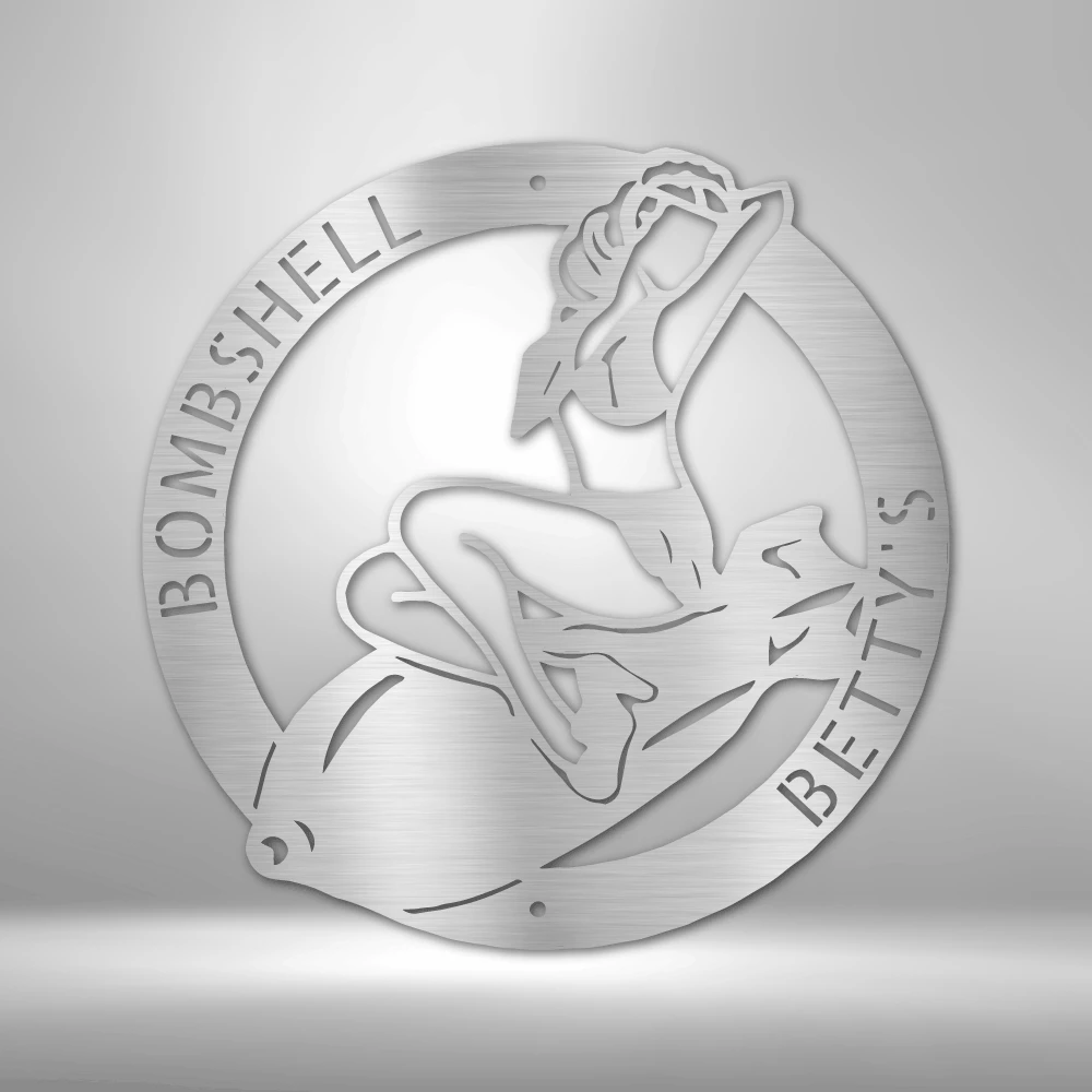 Home Décor Monogram Bomber Lady - Steel Sign 5 Home Décor Monogram Bomber Lady - Steel Sign